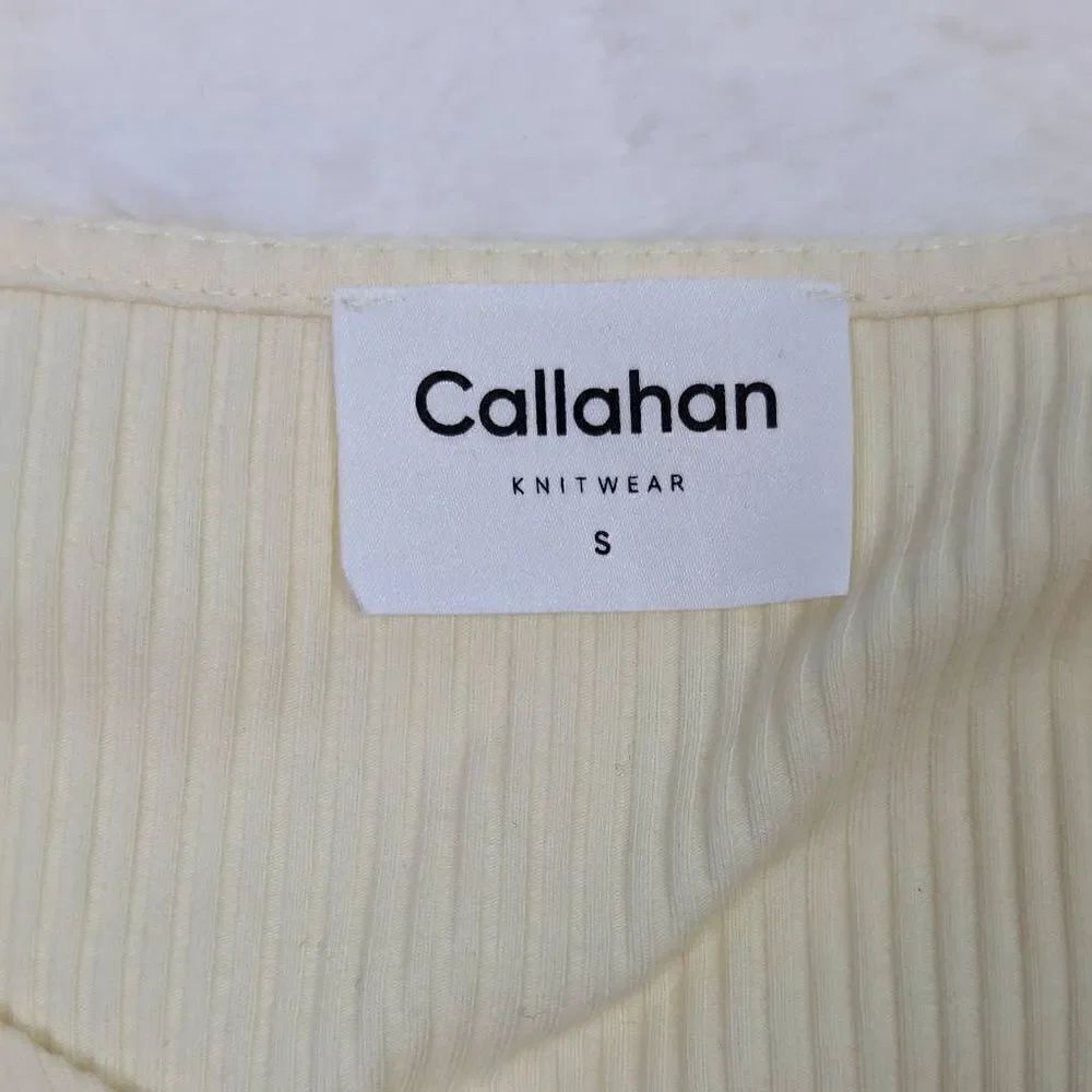 Callahan Knitwear Women's O-ring Front Vera Top Cream Small - Picture 11 of 13